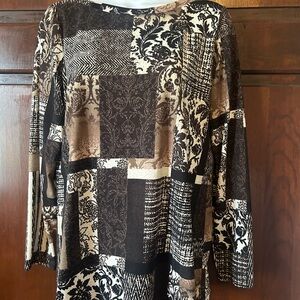 Elegant Patchwork Long Sleeve Top